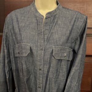 GAP Women's Long Sleeve Chambray Dress